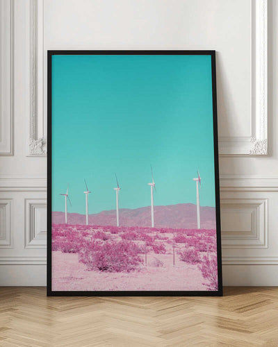 Palm Springs Windmills in the Desert - Stretched Canvas, Poster or Fine Art Print I Heart Wall Art