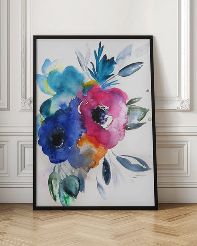 Floralno9 - Stretched Canvas, Poster or Fine Art Print I Heart Wall Art