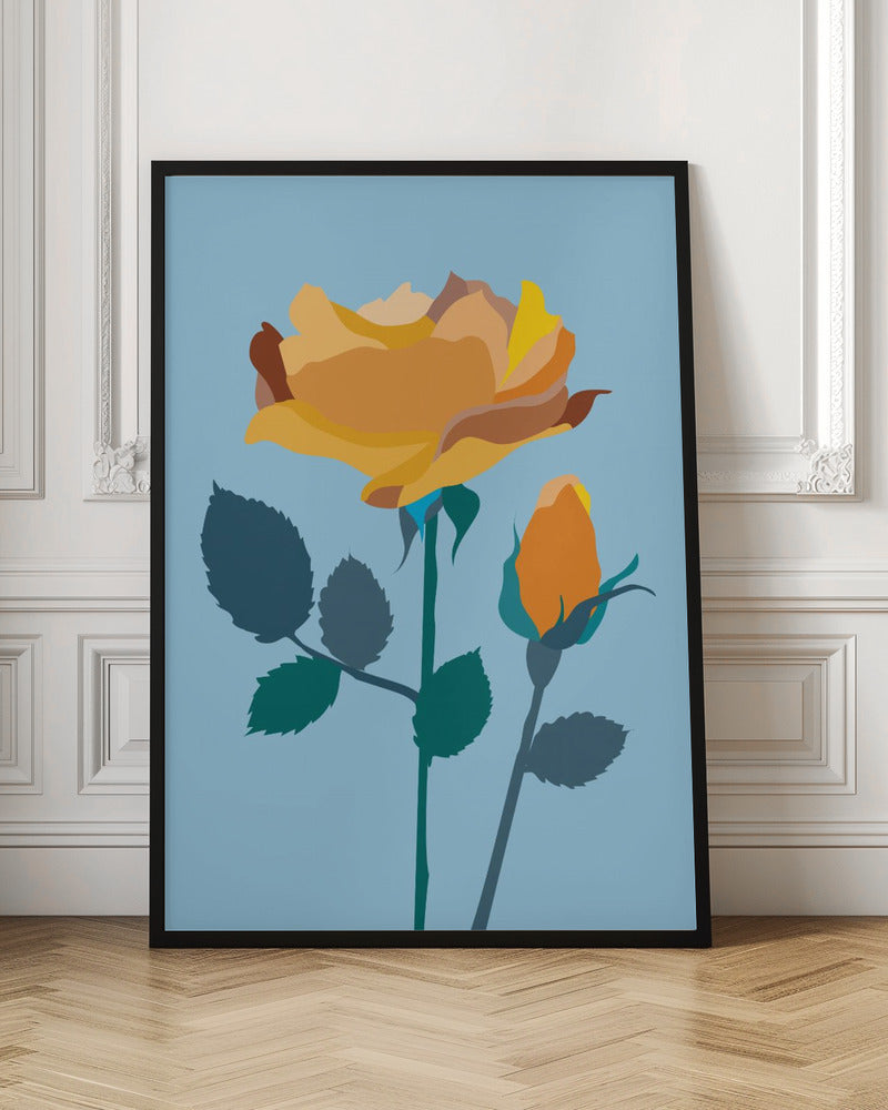 Popart Rose Iii - Stretched Canvas, Poster or Fine Art Print I Heart Wall Art