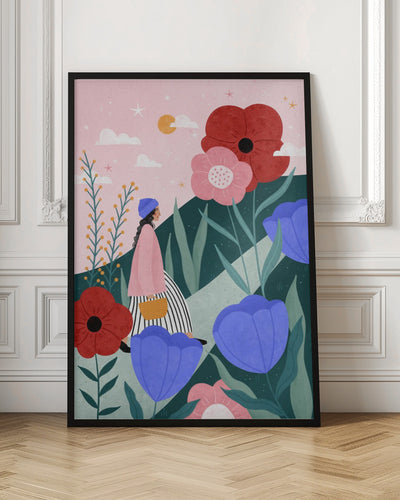 Flower Walk - Stretched Canvas, Poster or Fine Art Print I Heart Wall Art