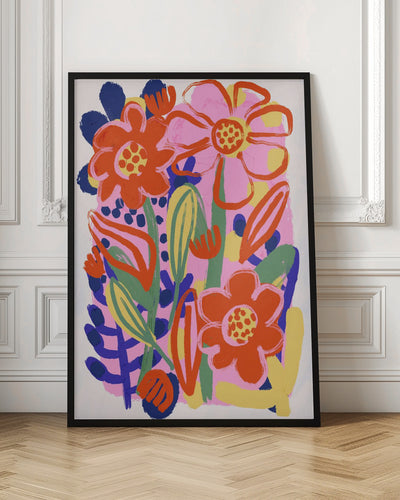 Summer Flowers No 2 - Stretched Canvas, Poster or Fine Art Print I Heart Wall Art