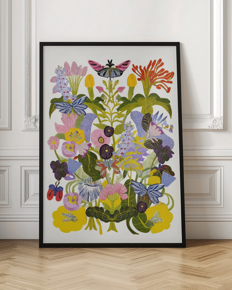 9933x14043 Din Sleeping 143 Abstract Autumn Floral.png - Stretched Canvas, Poster or Fine Art Print I Heart Wall Art