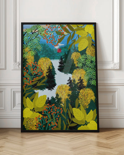 9933x14043 Din 127 View From the Mountain - Stretched Canvas, Poster or Fine Art Print I Heart Wall Art