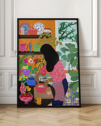 9933x14043 Din 128 Cooking My Breakfast - Stretched Canvas, Poster or Fine Art Print I Heart Wall Art