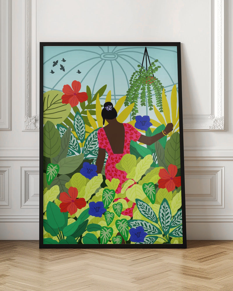 9933x14043 Din 87 Walking In My Greenhouse - Stretched Canvas, Poster or Fine Art Print I Heart Wall Art