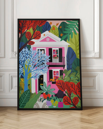 9933x14043 Din 79 House In the Woods - Stretched Canvas, Poster or Fine Art Print I Heart Wall Art