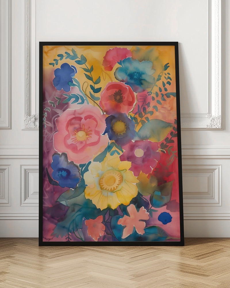 Watercolor Floral No. 6 - Stretched Canvas, Poster or Fine Art Print I Heart Wall Art