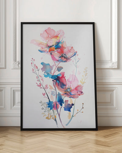 Watercolor Floral No. 8 - Stretched Canvas, Poster or Fine Art Print I Heart Wall Art