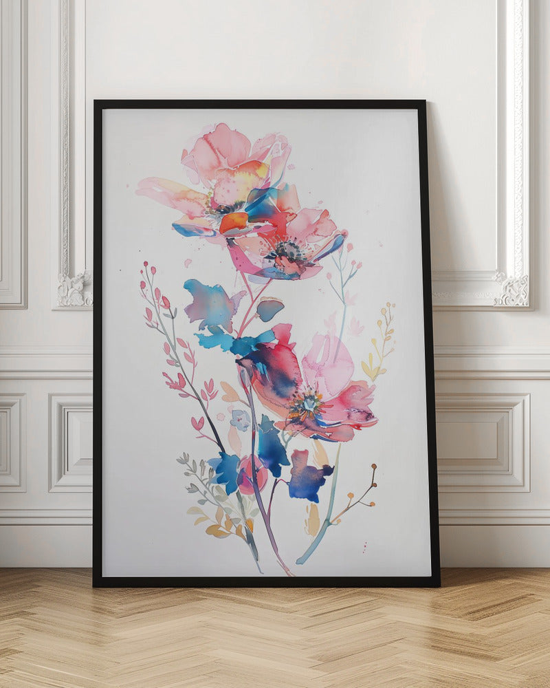 Watercolor Floral No. 8 - Stretched Canvas, Poster or Fine Art Print I Heart Wall Art