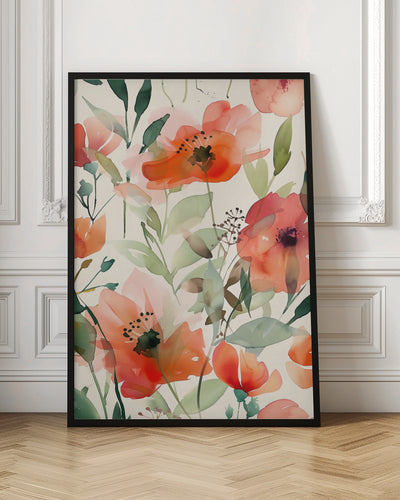 Watercolor Floral No. 10 - Stretched Canvas, Poster or Fine Art Print I Heart Wall Art