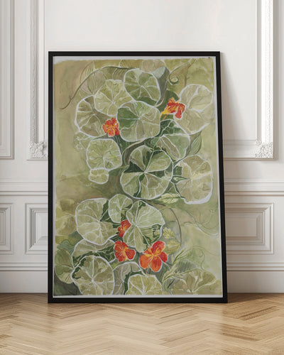 Nasturtium Tapestry - Stretched Canvas, Poster or Fine Art Print I Heart Wall Art