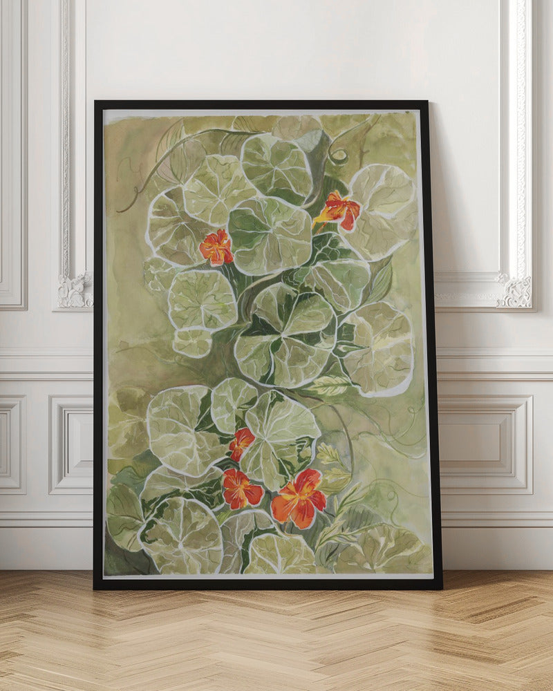 Nasturtium Tapestry - Stretched Canvas, Poster or Fine Art Print I Heart Wall Art