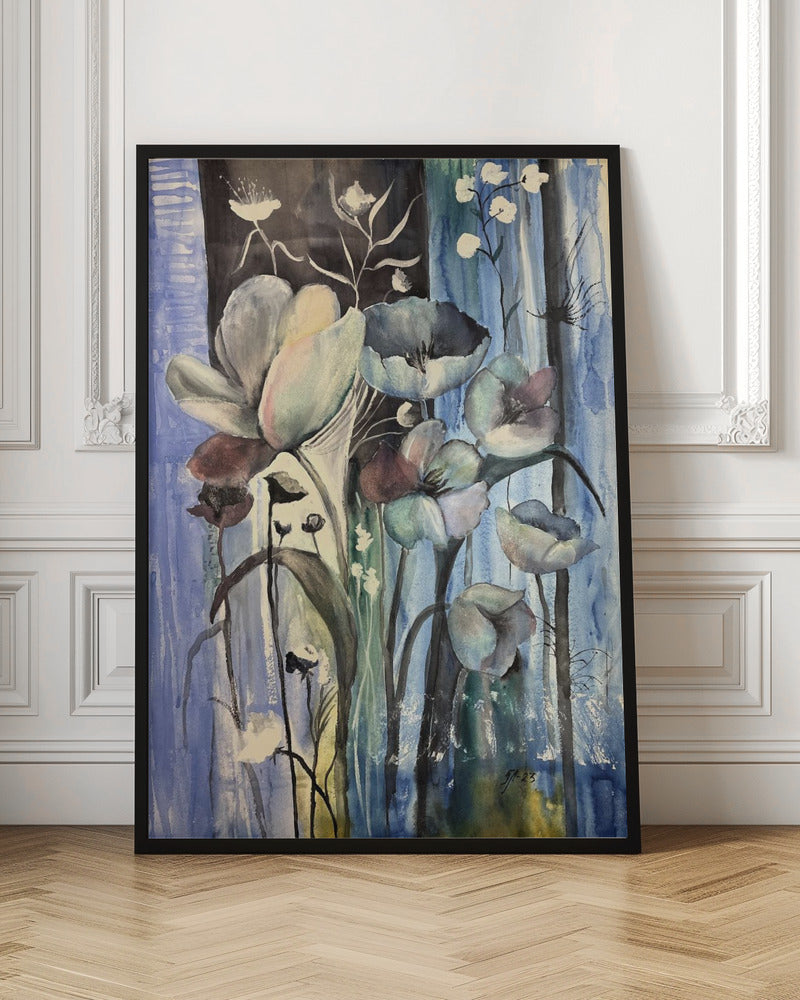 Blue mood - Stretched Canvas, Poster or Fine Art Print I Heart Wall Art