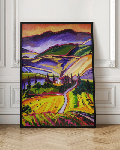 Tuscan Vineyard - Stretched Canvas, Poster or Fine Art Print I Heart Wall Art