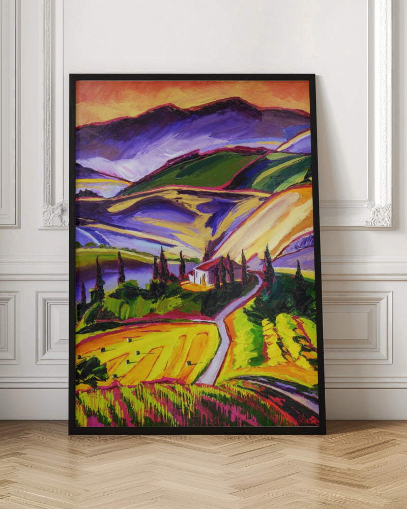 Tuscan Vineyard - Stretched Canvas, Poster or Fine Art Print I Heart Wall Art