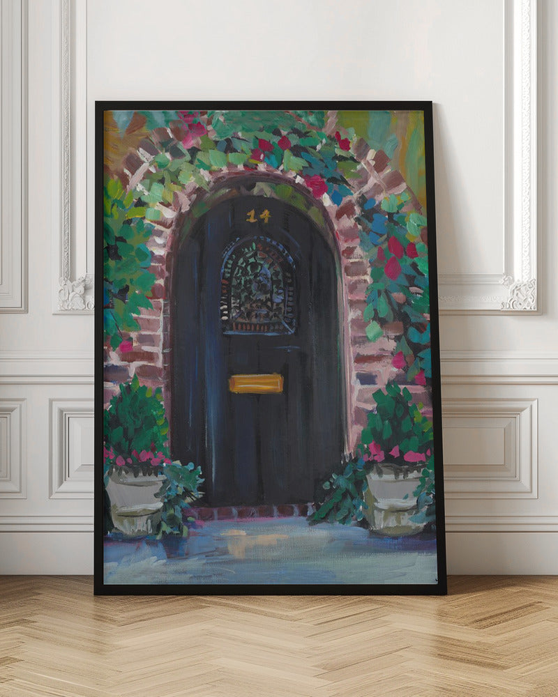 Black Door - Stretched Canvas, Poster or Fine Art Print I Heart Wall Art