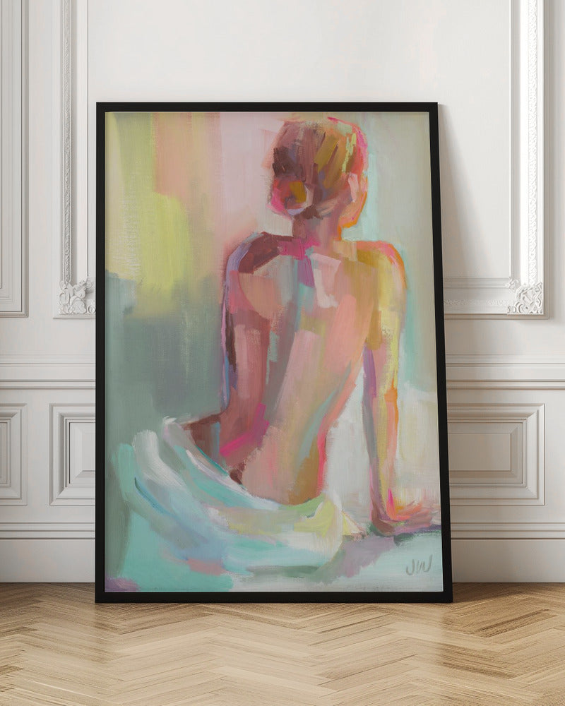 Woman Posing - Stretched Canvas, Poster or Fine Art Print I Heart Wall Art