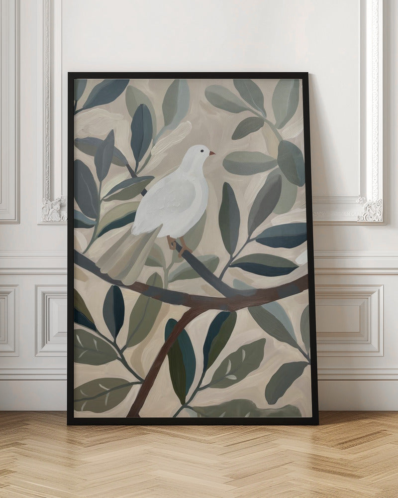 Dove In Tree - Stretched Canvas, Poster or Fine Art Print I Heart Wall Art