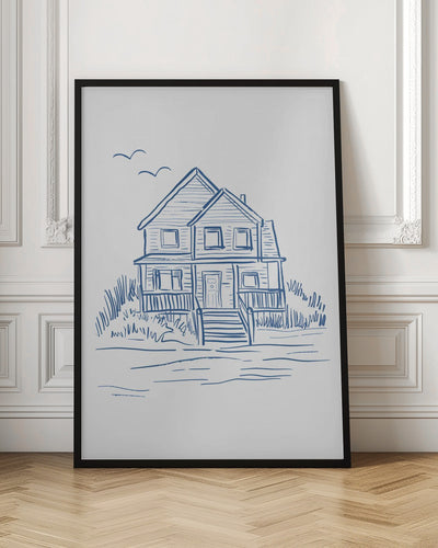 Nantucket Beachhouse - Stretched Canvas, Poster or Fine Art Print I Heart Wall Art