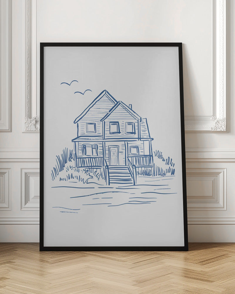 Nantucket Beachhouse - Stretched Canvas, Poster or Fine Art Print I Heart Wall Art