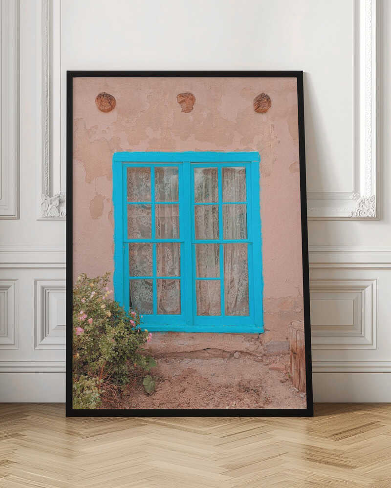 Turquoise Window - Taos, New Mexico - Stretched Canvas, Poster or Fine Art Print I Heart Wall Art
