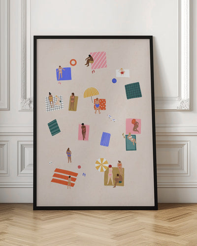 The Beach - Stretched Canvas, Poster or Fine Art Print I Heart Wall Art