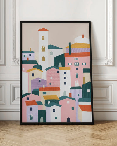 Town - Stretched Canvas, Poster or Fine Art Print I Heart Wall Art