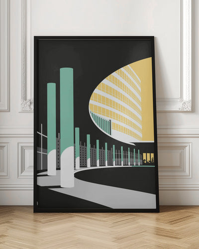 Miami Fontainbleu Entrance - Stretched Canvas, Poster or Fine Art Print I Heart Wall Art