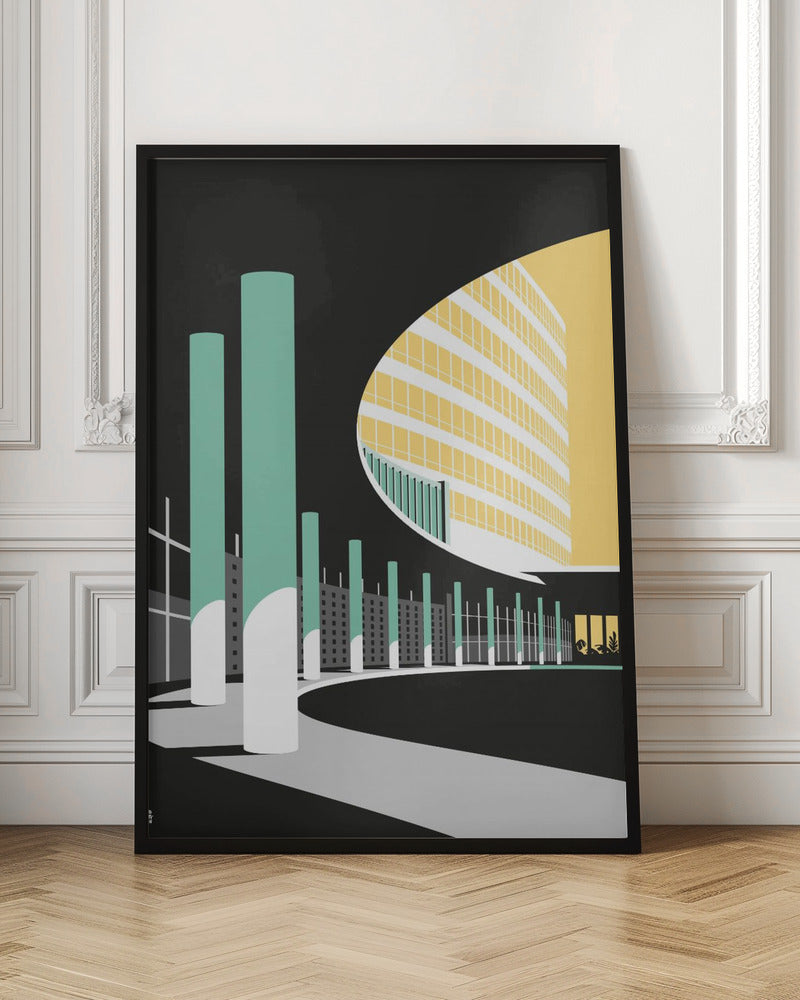 Miami Fontainbleu Entrance - Stretched Canvas, Poster or Fine Art Print I Heart Wall Art