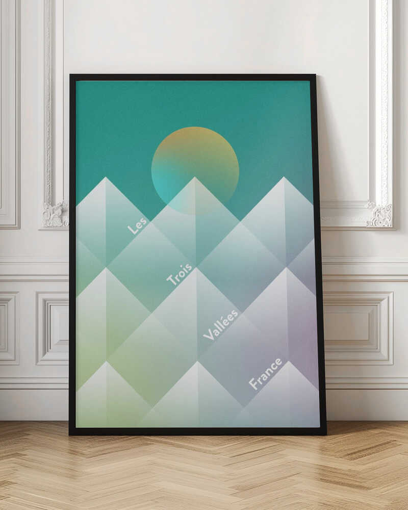 The Three Valleys Ski - Stretched Canvas, Poster or Fine Art Print