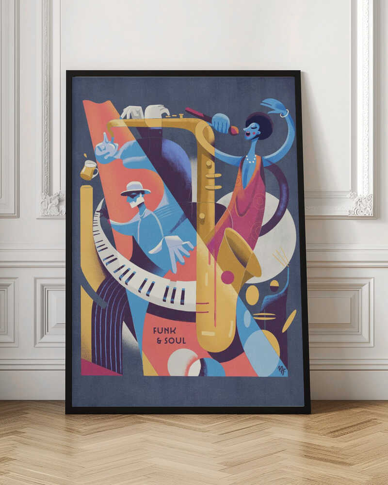 Funk &amp; Soul Geometric - Stretched Canvas, Poster or Fine Art Print