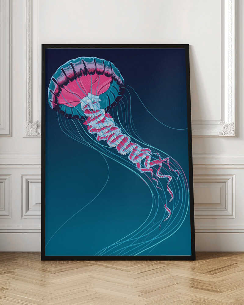 Lions Mane Jellyfish - Stretched Canvas, Poster or Fine Art Print