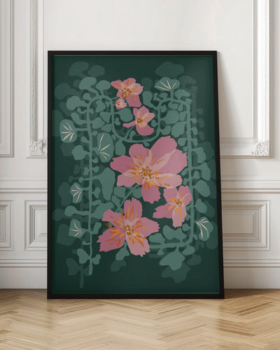 Orchids Shadow Green Notes - Stretched Canvas, Poster or Fine Art Print I Heart Wall Art