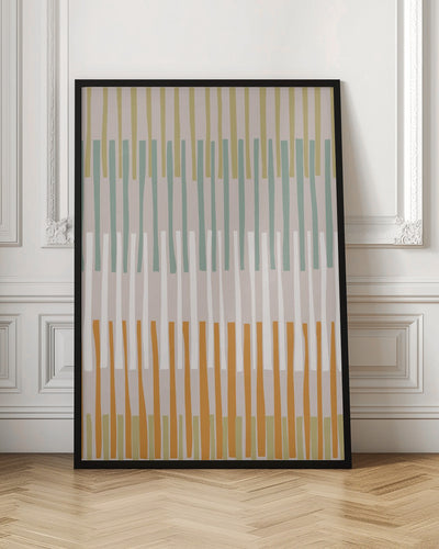 Block print geometrics stripes earthy - Stretched Canvas, Poster or Fine Art Print I Heart Wall Art