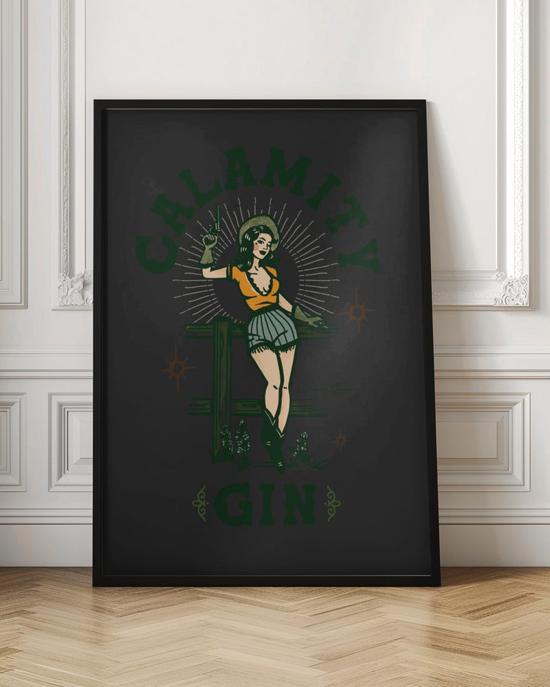 Calamit Gin Blackletter.png - Stretched Canvas, Poster or Fine Art Print I Heart Wall Art