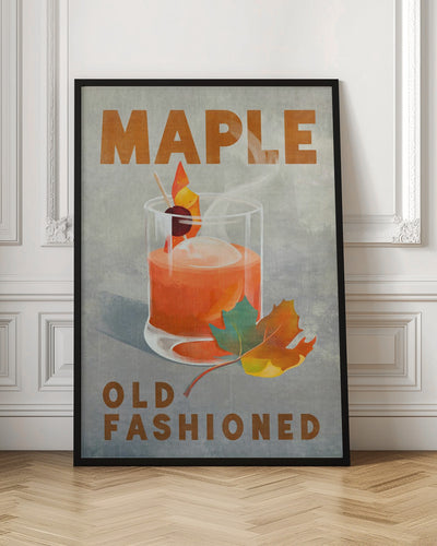Maple Old Fashioned Cocktail - Stretched Canvas, Poster or Fine Art Print I Heart Wall Art