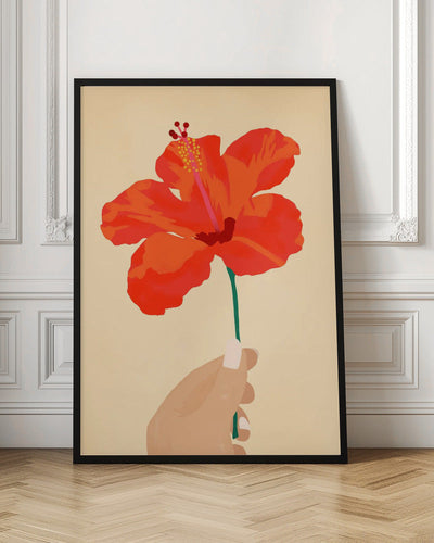 Hibiscus Affection - Stretched Canvas, Poster or Fine Art Print I Heart Wall Art