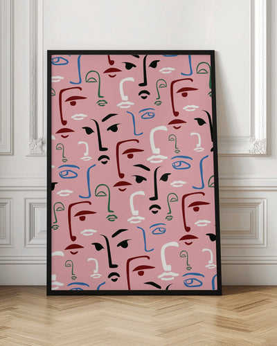 Monochrome Faces - Stretched Canvas, Poster or Fine Art Print I Heart Wall Art