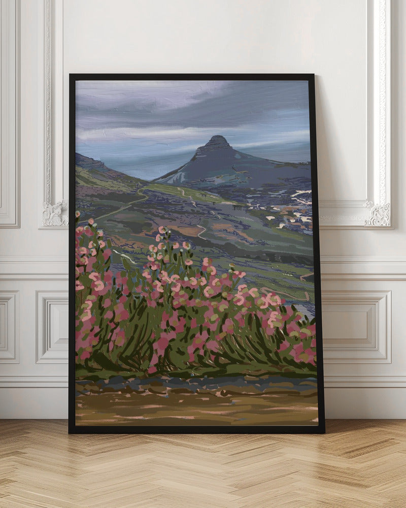 Petals and Peaks, Cape Town, South Africa, 2024 - Stretched Canvas, Poster or Fine Art Print I Heart Wall Art