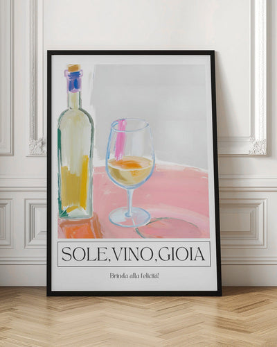 Sole, vino, gioia - Stretched Canvas, Poster or Fine Art Print I Heart Wall Art