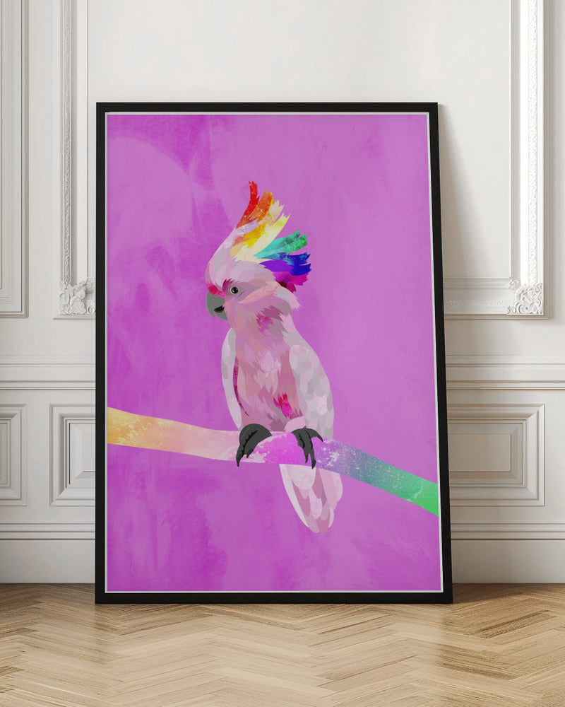6 Rainbow Cockatoo 01 - Stretched Canvas, Poster or Fine Art Print I Heart Wall Art