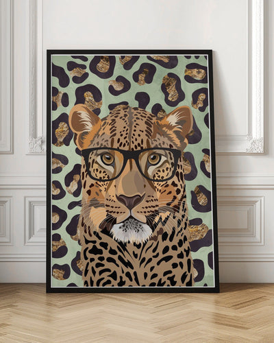 Leopard Print Leopard Green - Stretched Canvas, Poster or Fine Art Print I Heart Wall Art