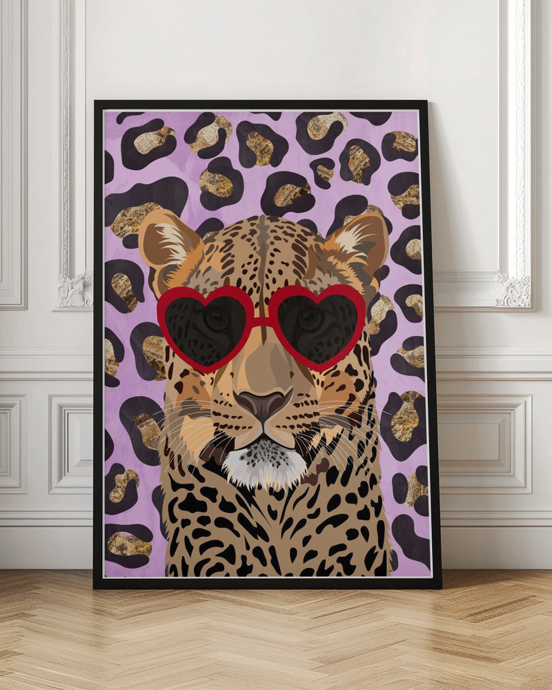Leopard Print Leopard Pink - Stretched Canvas, Poster or Fine Art Print I Heart Wall Art