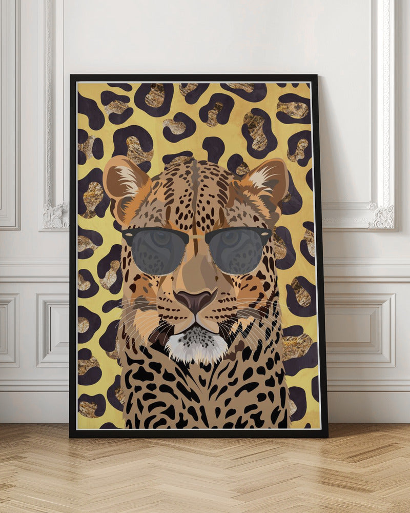 Leopard Print Leopard Yellow - Stretched Canvas, Poster or Fine Art Print I Heart Wall Art