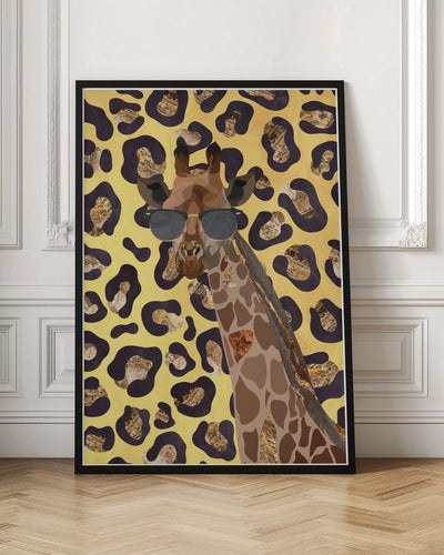 Leopard Print Giraffe Yellow - Stretched Canvas, Poster or Fine Art Print I Heart Wall Art