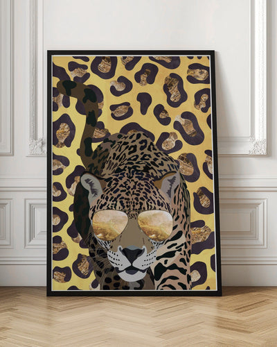 Leopard Print Jaguar Yellow - Stretched Canvas, Poster or Fine Art Print I Heart Wall Art