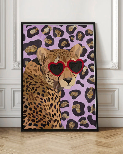 Leopard Print Pink - Stretched Canvas, Poster or Fine Art Print I Heart Wall Art