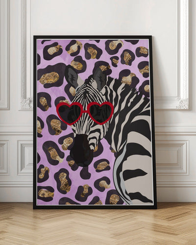 Leopard Print Zebra Pink - Stretched Canvas, Poster or Fine Art Print I Heart Wall Art