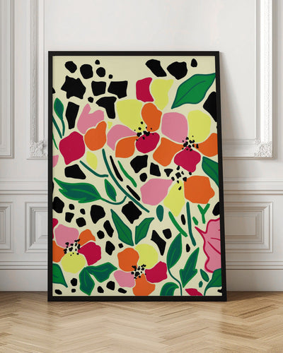 Tropical Garden Dots - Stretched Canvas, Poster or Fine Art Print I Heart Wall Art