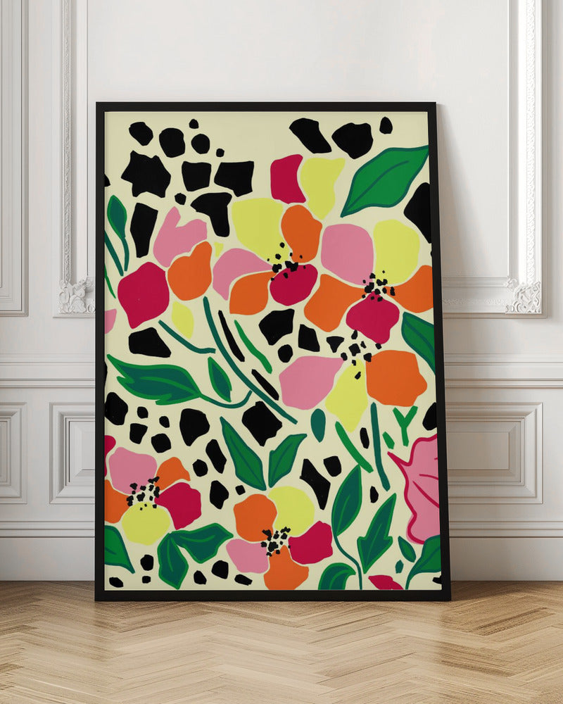 Tropical Garden Dots - Stretched Canvas, Poster or Fine Art Print I Heart Wall Art